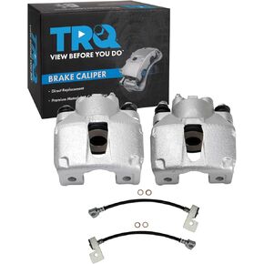 TRQ Rear Brake Caliper Set Brake Hose Compatible with 1999-2003 Ford F-150 2004 F-150 Heritage