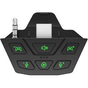 Stereo Headset Adapter for Xbox, Audio Mic Headphone Converter Support Game Sound & Voice Chat, X-box Controller Headset Adapter for X-box One/X-box Series X
