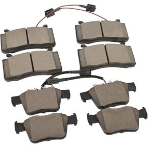 Front & Rear Ceramic Brake Pads Set Compatible with Alfa Romeo Giulia 2017 2018 2019 2020 2021 2022 Replace# 68317364AA 77367733 68318394AA 68501180AA