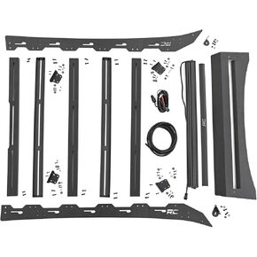 Rough Country Roof Rack System with 40" LED Light Bar for Toyota Tacoma (2015-2022) - Bolt-On Rack, Front Facing 40-in LED Bar