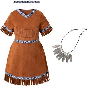 Native Indian Costume Girls Native Dress Thanksgiving Outfit With Headband