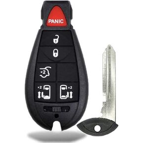 1 New Keyless Entry 6 Buttons Remote Start Car Key Fob Fobik M3N5WY783X, IYZ-C01C for Town Country Dodge Grand Caravan Volkswagen Routan