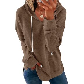 Poetsky Hoodies for Women Long Sleeve Lightweight Oversized Sweatshirts Loose Casual Pullover Tops