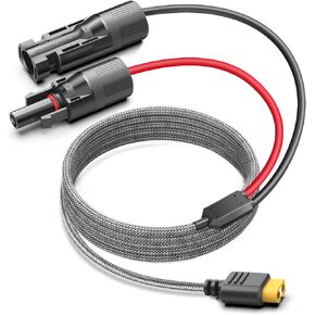 Solar Connector to XT60 Extension Cable 16AWG 11Ft Power Solar to XT60 Adapter Cable for EF ECOFLOW River 2 & Delta Series for Solar Panel to LiFePO4 Battery RV Portable Power Station Solar Generator