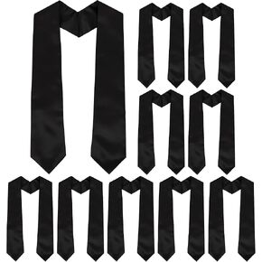 10 Pieces Graduation Stole Honor Stole Plain Graduation Sash for Adult Unisex 60’’ Long