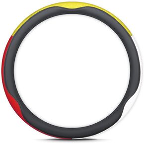 HOLDCY Car Steering Wheel Cover - Universal Fit, Anti - Slip,Breathable, Stylish Shape Design in Blue/White/Red - Fits O Shape 14.5-15 Inch Steering Wheels