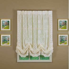 Today's Curtain Hopewell Lace Balloon Shade, Cream, 59W x 63L