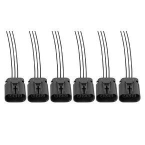 Bevinsee 6-Pack Ignition Coil Connector Pigtail Replacement Compatible with Nissan 300ZX V6 1990-1996, Compatible with Infiniti J30 1993-1997
