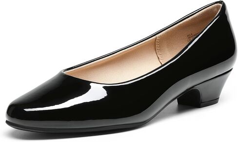 حذاء نسائي من DREAM PAIRS بكعب منخفض مكتنز | حذاء بكعب منخفض مقاس 1.5 بوصة ومقدمة مستديرة مريح للعمل المكتبي الكاجوال in Kuwait