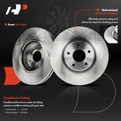 A-Premium Front and Rear Drilled and Slotted Disc Brake Rotors + Ceramic Pads Kit Compatible with Select Nissan Models - Altima 2006, Maxima 2004-2008, 12-PC Set in Saudi Arabia