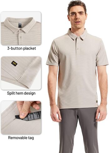 MIER Men's Quick Dry Golf Polo Shirts Short Sleeve Lightweight Casual Shirts Soft Polyester Collared Shirt in Saudi Arabia