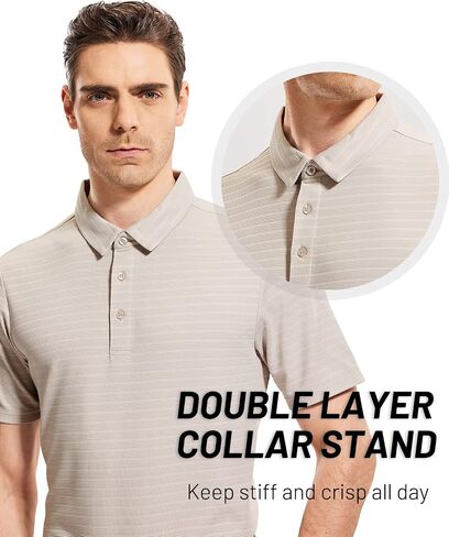 MIER Men's Quick Dry Golf Polo Shirts Short Sleeve Lightweight Casual Shirts Soft Polyester Collared Shirt in Saudi Arabia