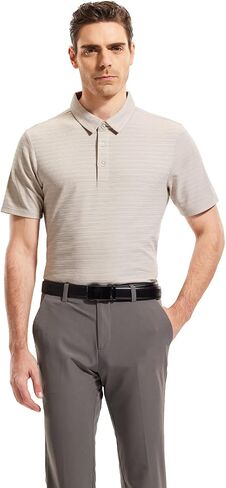 MIER Men's Quick Dry Golf Polo Shirts Short Sleeve Lightweight Casual Shirts Soft Polyester Collared Shirt in Saudi Arabia