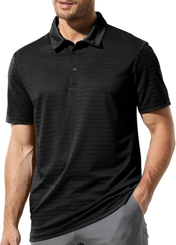 MIER Men's Quick Dry Golf Polo Shirts Short Sleeve Lightweight Casual Shirts Soft Polyester Collared Shirt in Saudi Arabia