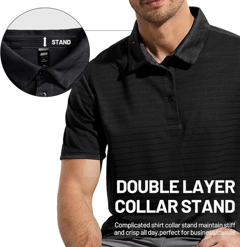 MIER Men's Quick Dry Golf Polo Shirts Short Sleeve Lightweight Casual Shirts Soft Polyester Collared Shirt in Saudi Arabia