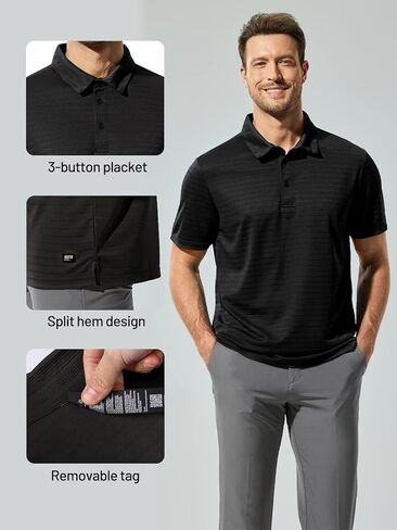MIER Men's Quick Dry Golf Polo Shirts Short Sleeve Lightweight Casual Shirts Soft Polyester Collared Shirt in Saudi Arabia