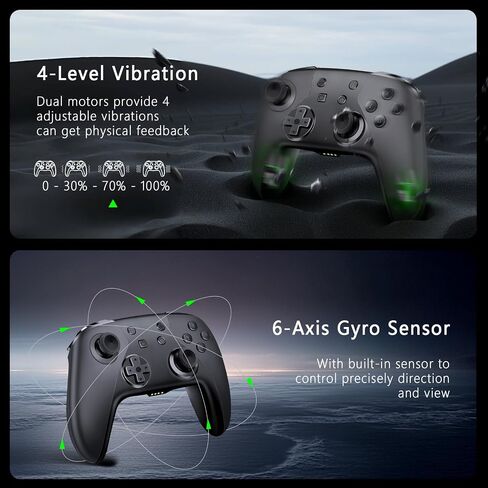وحدة تحكم لاسلكية AceGamer لجهاز نينتندو سويتش/لايت/OLED/ويندوز، تصميم مخصص لوحدات تحكم نينتندو سويتش مع وظيفة الاستيقاظ/التربو/الاهتزاز/الأزرار الخلفية (أحمر وأزرق) in Saudi Arabia