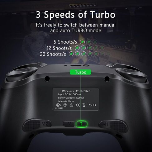وحدة تحكم لاسلكية AceGamer لجهاز نينتندو سويتش/لايت/OLED/ويندوز، تصميم مخصص لوحدات تحكم نينتندو سويتش مع وظيفة الاستيقاظ/التربو/الاهتزاز/الأزرار الخلفية (أحمر وأزرق) in Saudi Arabia