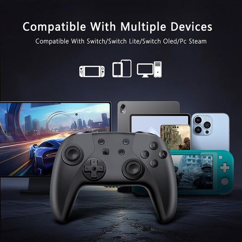 وحدة تحكم لاسلكية AceGamer لجهاز نينتندو سويتش/لايت/OLED/ويندوز، تصميم مخصص لوحدات تحكم نينتندو سويتش مع وظيفة الاستيقاظ/التربو/الاهتزاز/الأزرار الخلفية (أحمر وأزرق) in Saudi Arabia