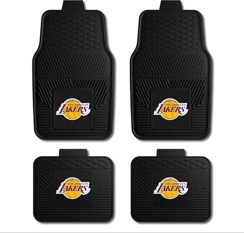 FANMATS 39917 NBA - مجموعة سجادات سيارة نيويورك نيكس 4 قطع من الفينيل | سجادات السيارة للمقعد الأمامي والمقعد الخلفي مع شعار الفريق in Saudi Arabia