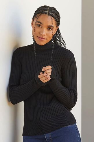 Fair Trade Organic Ribbed Turtleneck Sweater in Saudi Arabia