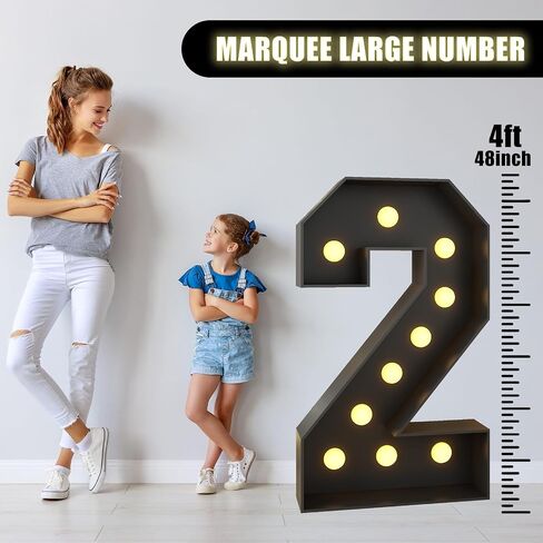 4FT Marquee Light up Numbers 80 Large Black Marquee Numbers for 80th Birthday Decorations Mosaic Numbers Frame Giant Cardboard Numbers with Light Bulbs Pre-Cut Cut-Out Foam Board DIY Anniversary Decor in Saudi Arabia