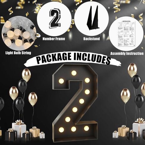 4FT Marquee Light up Numbers 80 Large Black Marquee Numbers for 80th Birthday Decorations Mosaic Numbers Frame Giant Cardboard Numbers with Light Bulbs Pre-Cut Cut-Out Foam Board DIY Anniversary Decor in Saudi Arabia