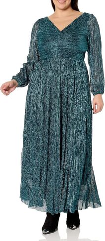 AVENUE Women's Plus Size Lucia Plisse Maxi Dress in Saudi Arabia