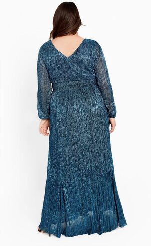 AVENUE Women's Plus Size Lucia Plisse Maxi Dress in Saudi Arabia
