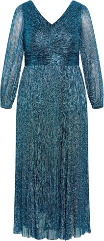 AVENUE Women's Plus Size Lucia Plisse Maxi Dress in Saudi Arabia
