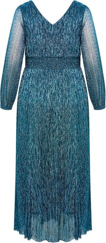 AVENUE Women's Plus Size Lucia Plisse Maxi Dress in Saudi Arabia