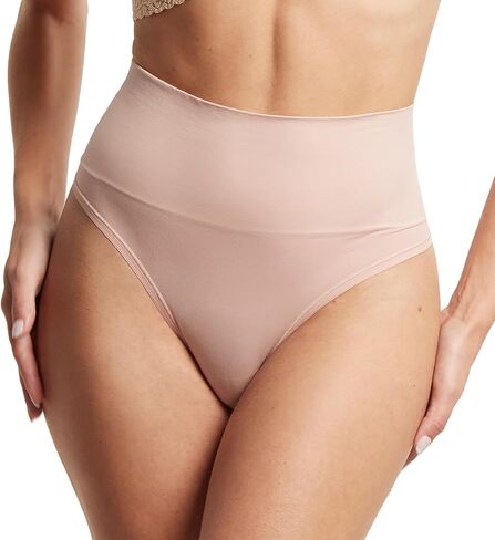 hanky panky Women's Body Mid Rise Thong (4H1921), Macchiato in Kuwait