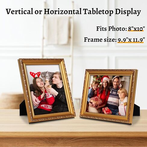 MIEVU 8×10 Picture Frame Gold Bulk- 6PCS Vintage Picture Frames for Wall Hanging And Tabletop Display, Ornate Photo Frame for Poster, 8x10 Gold Frames of 6 in Saudi Arabia