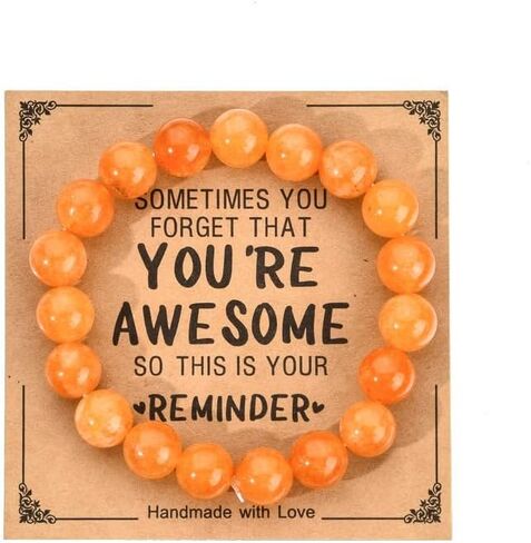Pingyongchang Inspirational Bracelets for Women Natural Stone Crystal Relief Anxiety Yoga Chakra Bracelet Gifts for Birthday Christmas Mothers day Valentines Teacher Appreciation Friend Men in Kuwait