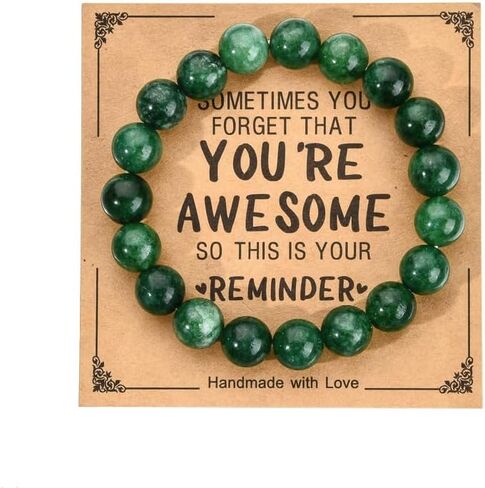 Pingyongchang Inspirational Bracelets for Women Natural Stone Crystal Relief Anxiety Yoga Chakra Bracelet Gifts for Birthday Christmas Mothers day Valentines Teacher Appreciation Friend Men in Kuwait