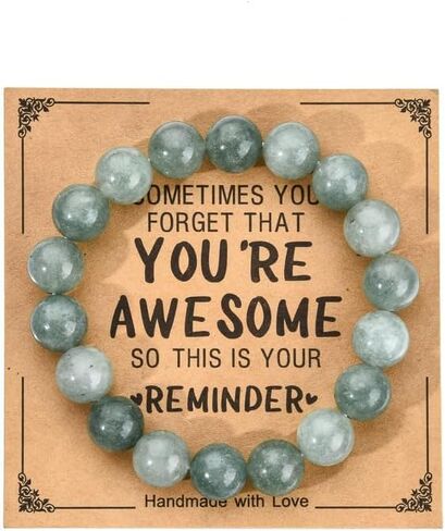 Pingyongchang Inspirational Bracelets for Women Natural Stone Crystal Relief Anxiety Yoga Chakra Bracelet Gifts for Birthday Christmas Mothers day Valentines Teacher Appreciation Friend Men in Kuwait