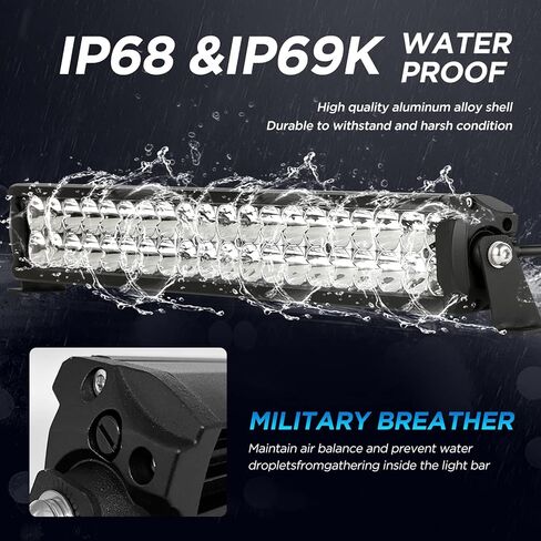 BIGLION.X 22 بوصة كهرمان/6000 كيلو ATV UTV LED شريط إضاءة 2 قطعة 3 بوصة كهرماني/أصفر LED ضوء القرون 8000LM مع الأسلاك تسخير LED ضوء بار عدة للشاحنات ATV UTV Jeep in Kuwait