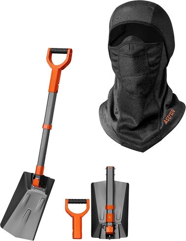 مجرفة ثلج قابلة للطي مقاس 39 بوصة من AstroAI وقناع تزلج مضاد للرياح للطقس البارد in Kuwait