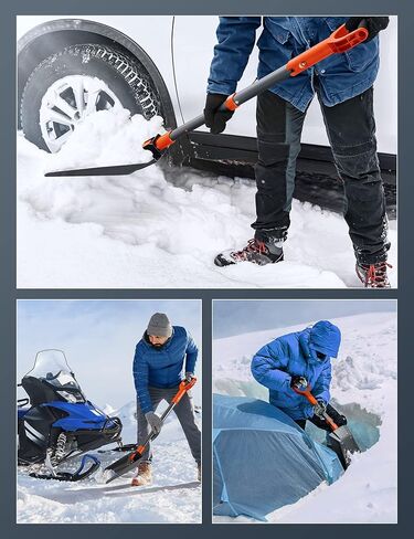 مجرفة ثلج قابلة للطي مقاس 39 بوصة من AstroAI وقناع تزلج مضاد للرياح للطقس البارد in Kuwait