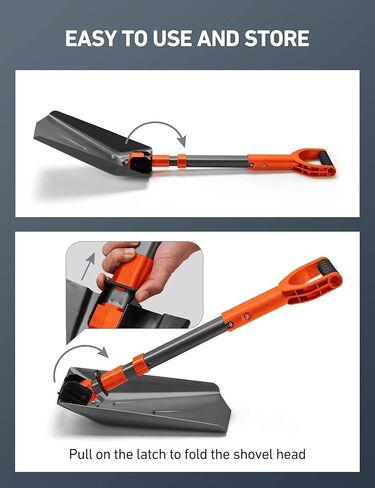 مجرفة ثلج قابلة للطي مقاس 39 بوصة من AstroAI وقناع تزلج مضاد للرياح للطقس البارد in Kuwait