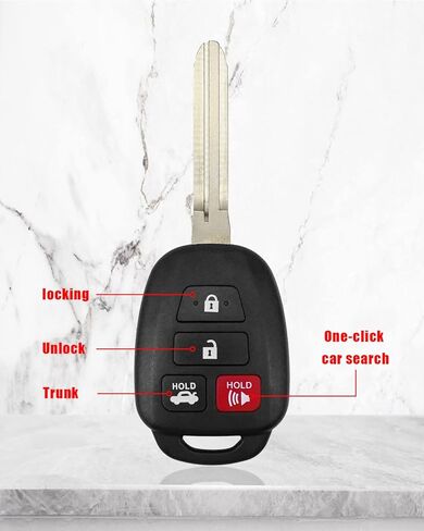 Key Fob for Toyota Corolla 2014-2019 for Toyota Camry 2014-2017 for Toyota Tacoma 2016-2018 4-Button Keyless Entry Remote Control Car Key Fob, FCC ID HYQ12BDM, HYQ12BEL2, Replace 89070-02880 H in Saudi Arabia