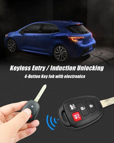 Key Fob for Toyota Corolla 2014-2019 for Toyota Camry 2014-2017 for Toyota Tacoma 2016-2018 4-Button Keyless Entry Remote Control Car Key Fob, FCC ID HYQ12BDM, HYQ12BEL2, Replace 89070-02880 H in Saudi Arabia