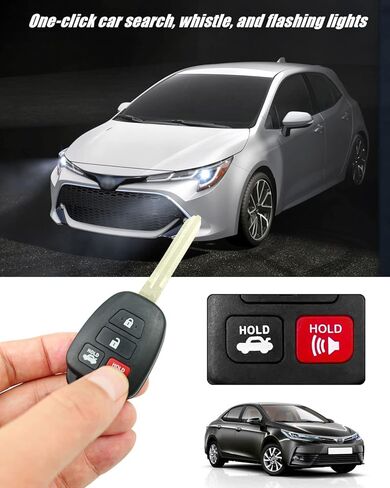 Key Fob for Toyota Corolla 2014-2019 for Toyota Camry 2014-2017 for Toyota Tacoma 2016-2018 4-Button Keyless Entry Remote Control Car Key Fob, FCC ID HYQ12BDM, HYQ12BEL2, Replace 89070-02880 H in Saudi Arabia