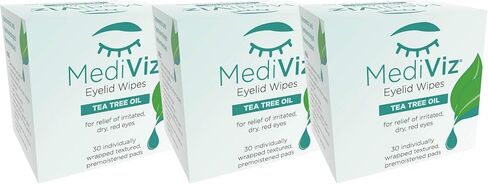 Tea Tree Eyelid Cleanser Wipes – 30 Single-Use Towelettes – Eyelash & Eyelid Wipes for Soothing Dry Eye Irritation, Demodex Removal & More​ in Saudi Arabia