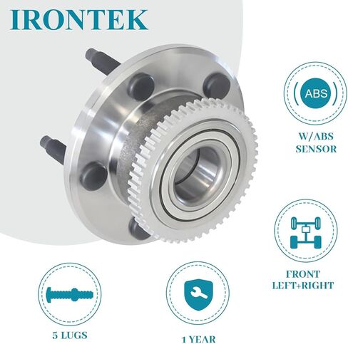 IRONTEK Front Wheel Hub and Bearing Assembly (5 Lugs W/ABS) Compatible for 2005-2014 Ford Mustang 2005-2007 Avanti 2 PCS 513221x2 in Saudi Arabia