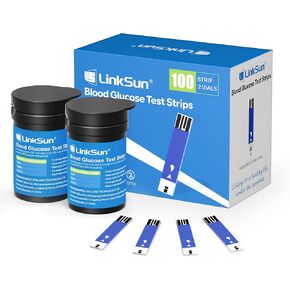 G-425-2S Diabetic Blood Test Strips*100, Used for G-425-2 Blood Glucose Monitor, 0.7μl Blood Sample, Accurate Measurement, Results in 5 Seconds, 2 Bottles of 50 Pieces Each