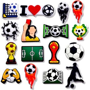 Soccer Shoes Charms for Clog Sandals Decoration, Sports Balls Shoe Charms for Men Boys Teens Girls Women Lover Party Favors