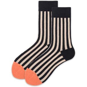 Socks 1 Pair Strip Socks Vertical Striped Printing Street Style Hosiery for Men Women