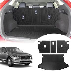 Cargo Liners Backrest Mat for Mazda CX-30 Accessories 2021-2024 with Hook&Loop Rear Trunk Mat Rear Seat Back Cover Protector All Weather Anti-Slip Split Dog Liner 3 PCS