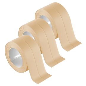 3 Rolls Caulk Tape Waterproof Sealing Self Adhesive 10.5 Feet,Caulking Sealant Strip for Bathroom Toilet Kitchen Countertop Brown